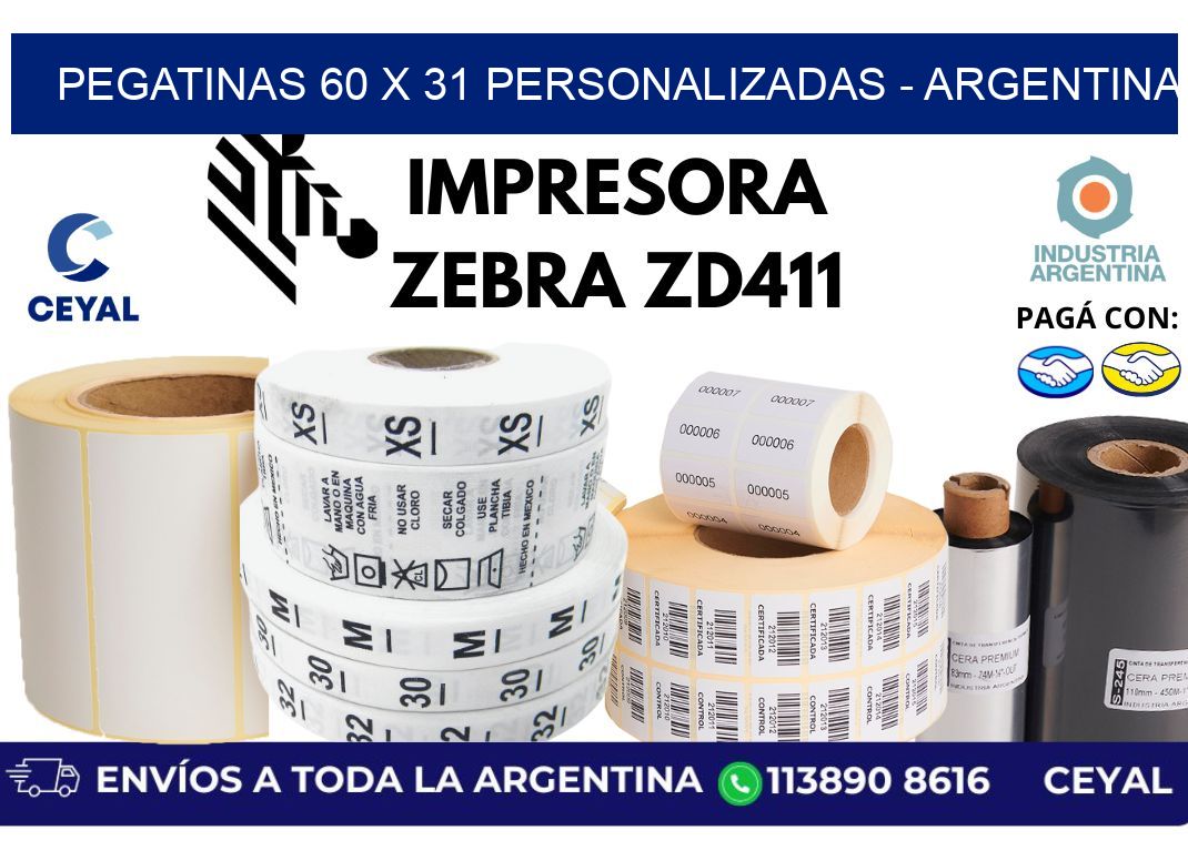 pegatinas 60 x 31 personalizadas - Argentina