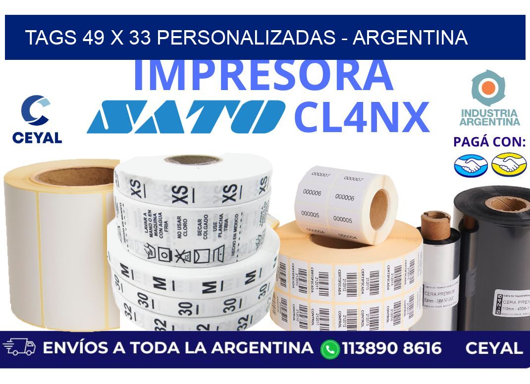 tags 49 x 33 personalizadas – Argentina
