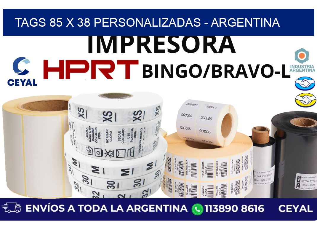 tags 85 x 38 personalizadas – Argentina