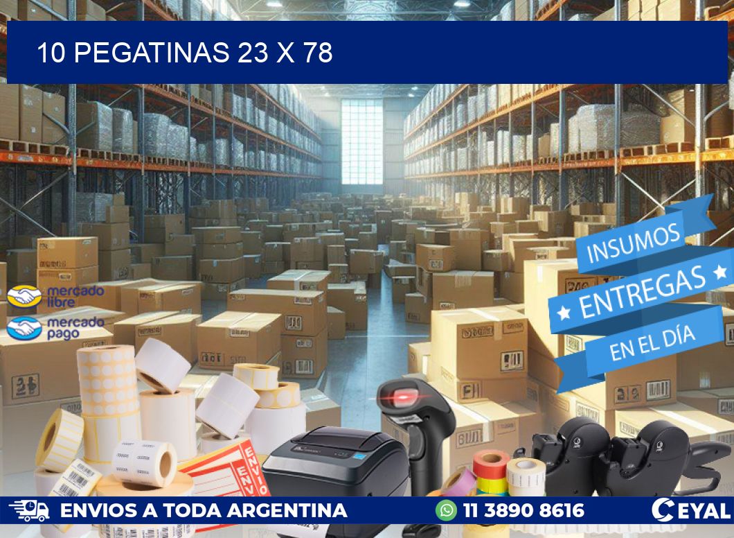 10 PEGATINAS 23 x 78