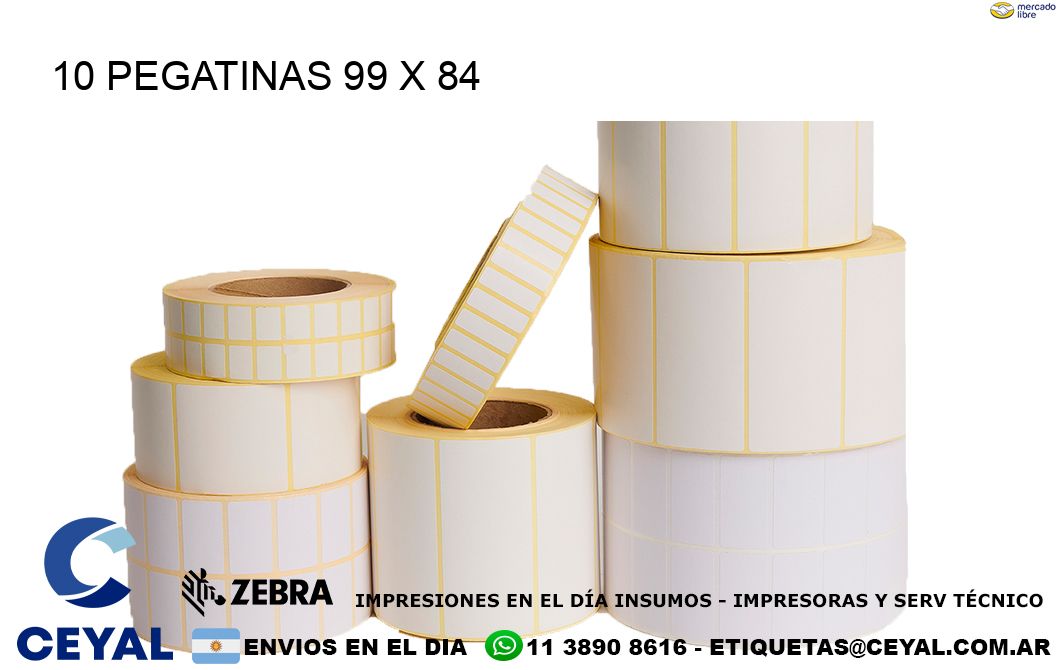 10 PEGATINAS 99 x 84