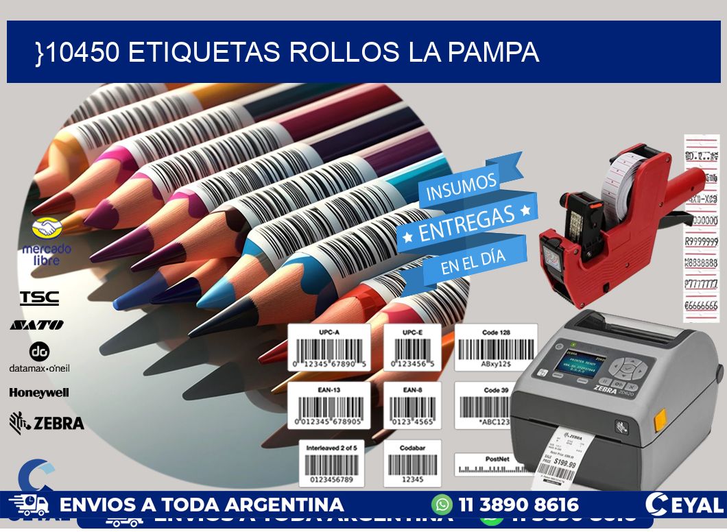 }10450 etiquetas rollos LA PAMPA