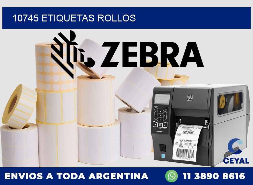 10745 etiquetas rollos