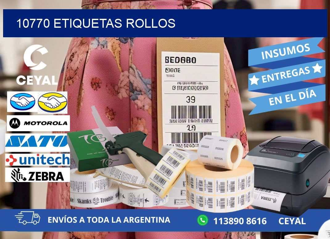10770 etiquetas rollos