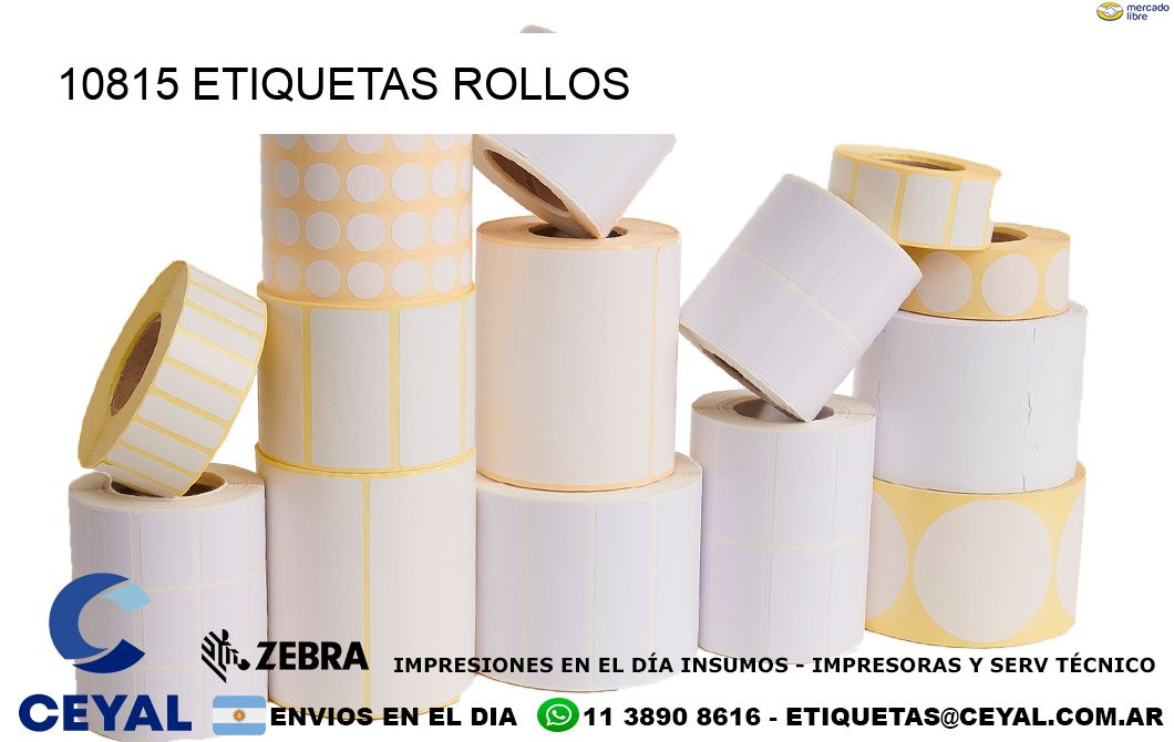 10815 etiquetas rollos