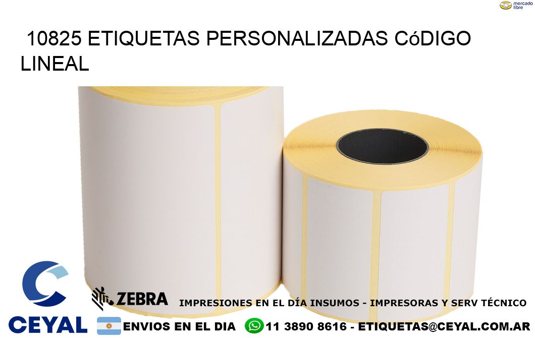 10825 Etiquetas personalizadas código lineal