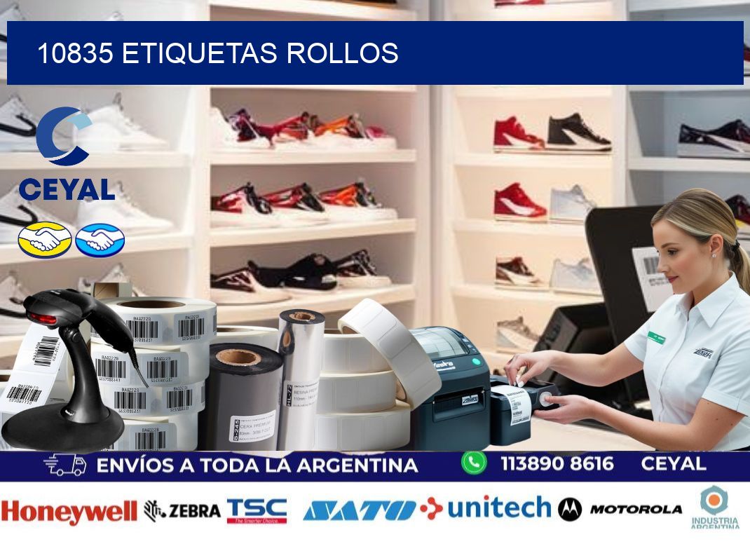 10835 etiquetas rollos