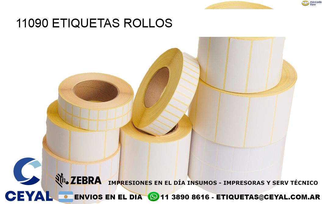 11090 etiquetas rollos