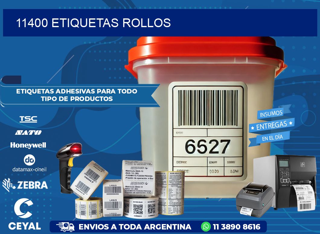 11400 etiquetas rollos