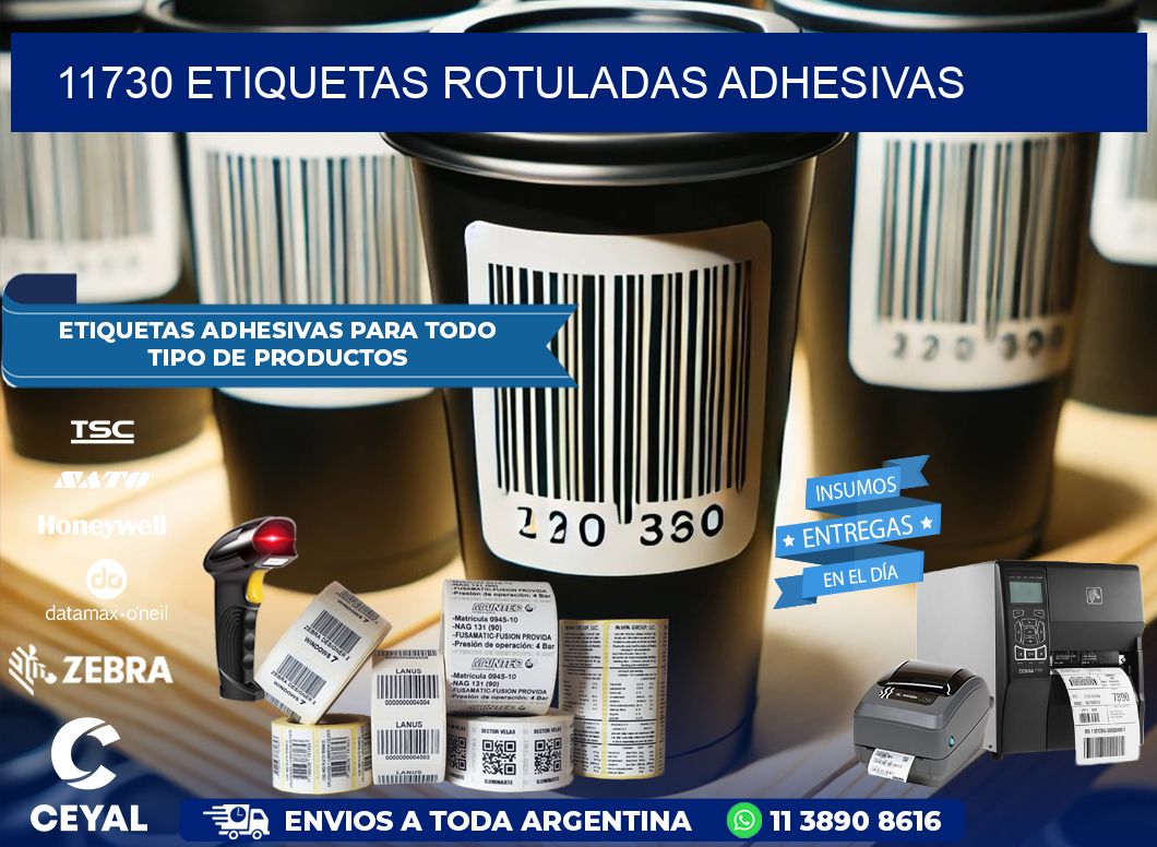 11730 etiquetas rotuladas adhesivas
