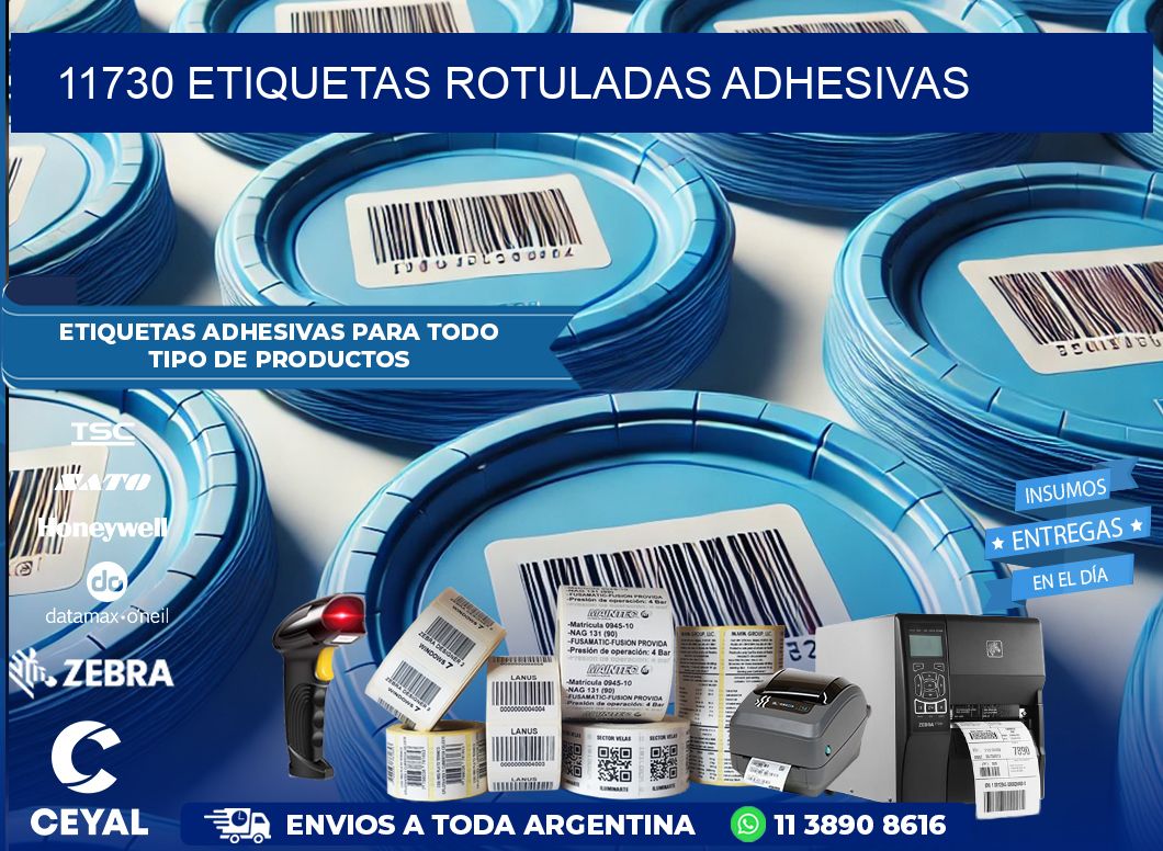 11730 etiquetas rotuladas adhesivas