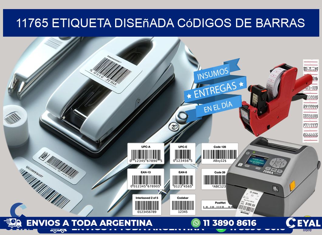 11765 etiqueta diseñada códigos de barras