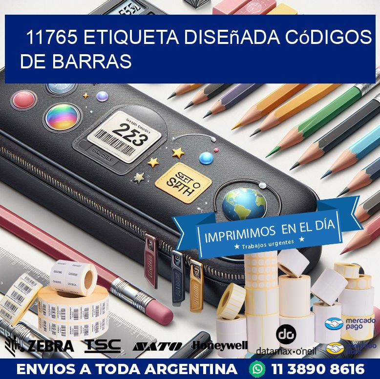 11765 etiqueta diseñada códigos de barras