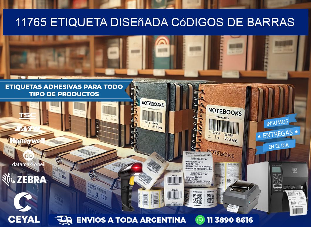 11765 etiqueta diseñada códigos de barras
