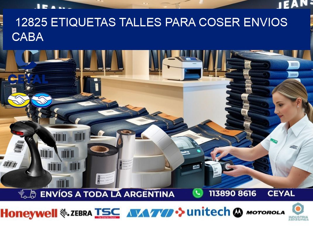 12825 ETIQUETAS TALLES PARA COSER ENVIOS CABA