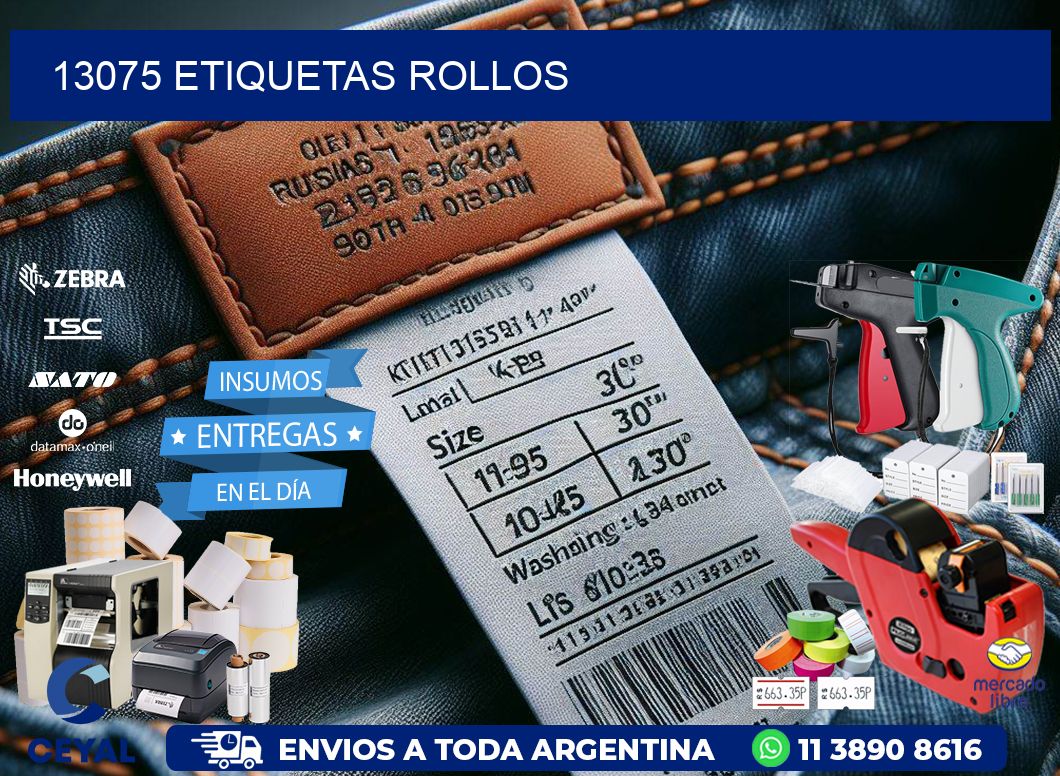 13075 etiquetas rollos