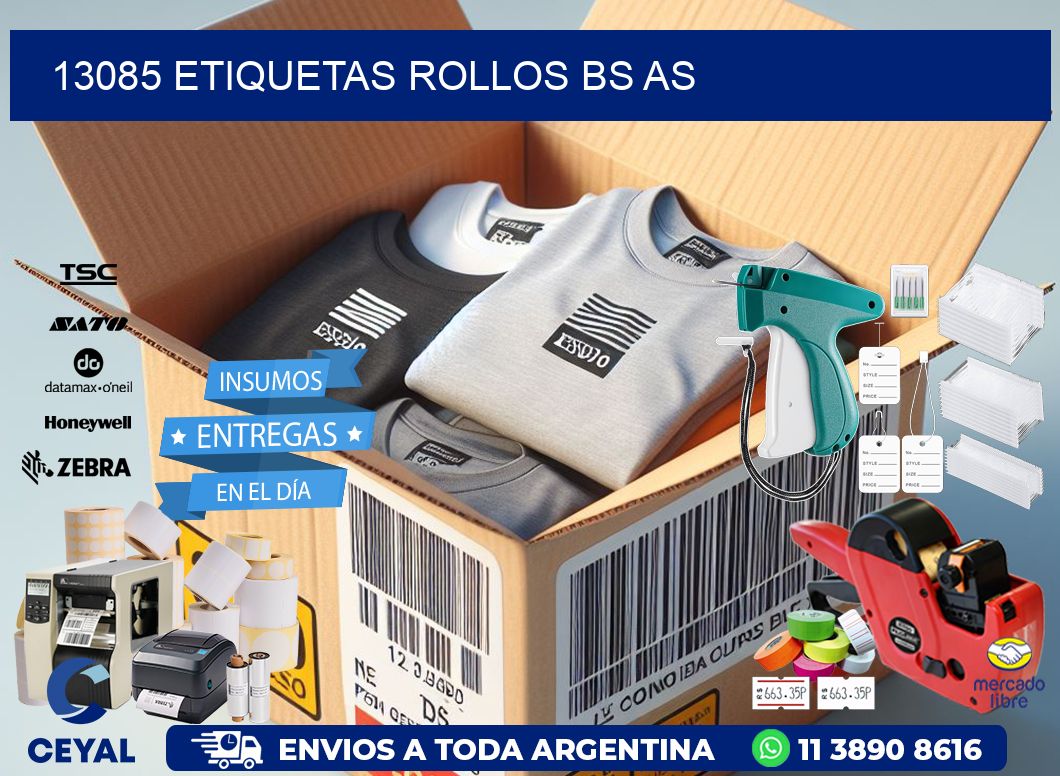 13085 etiquetas rollos BS AS
