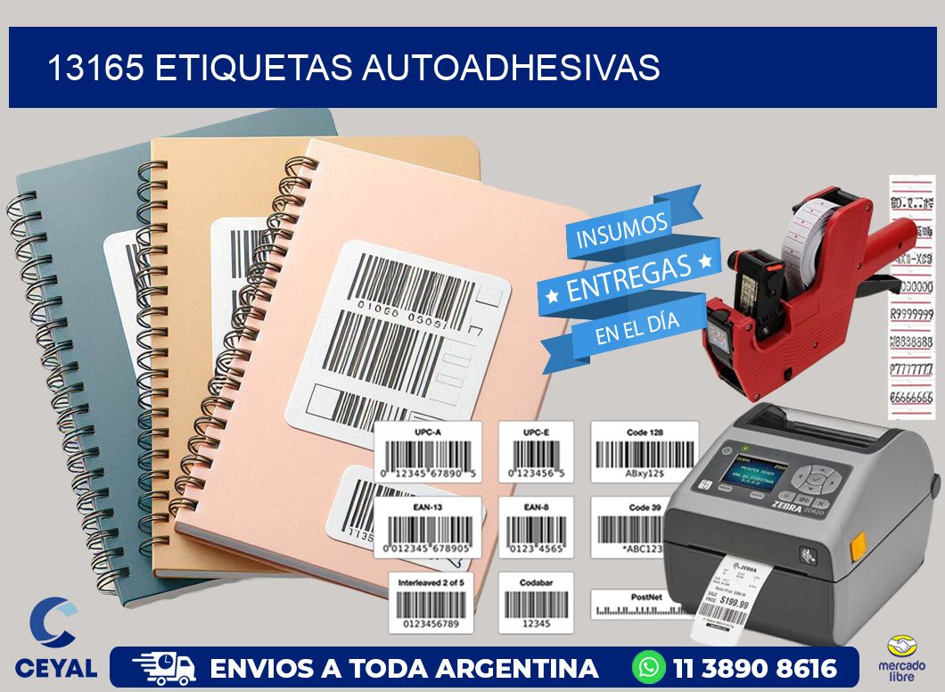 13165 etiquetas autoadhesivas