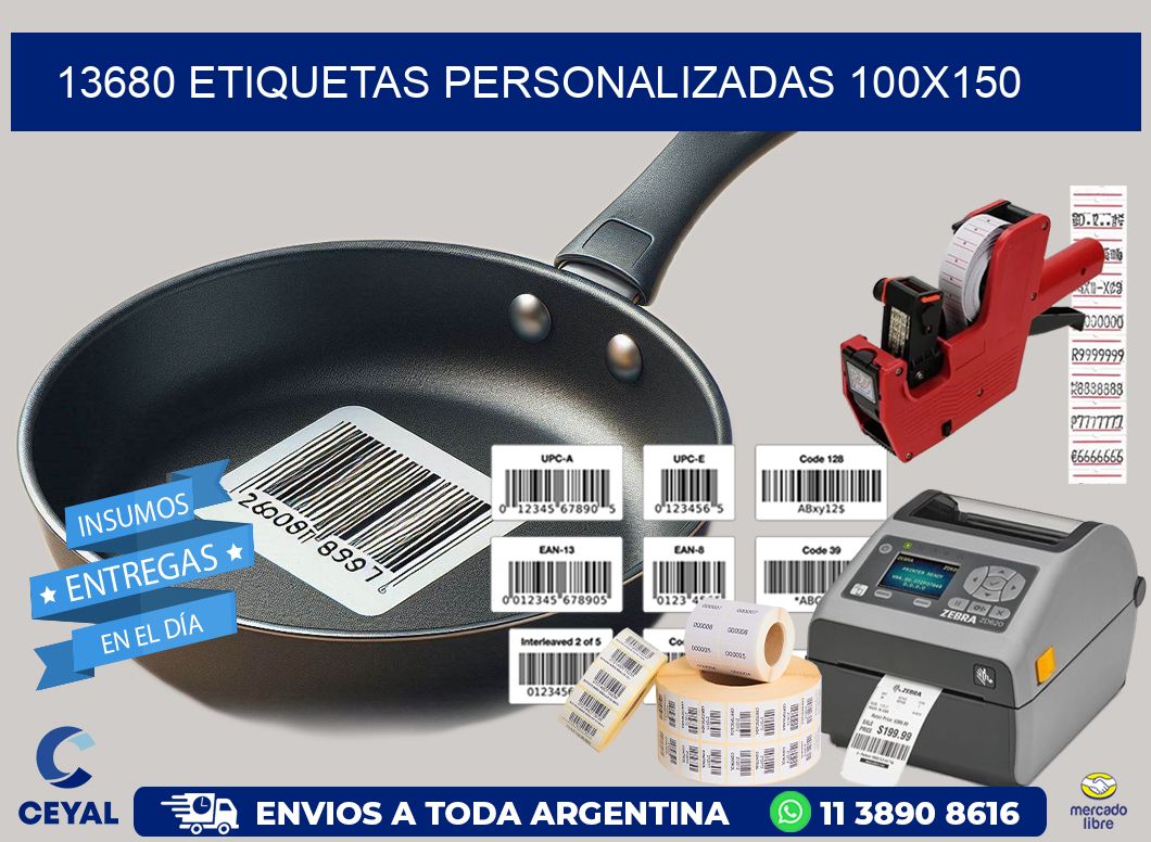 13680 Etiquetas personalizadas 100x150