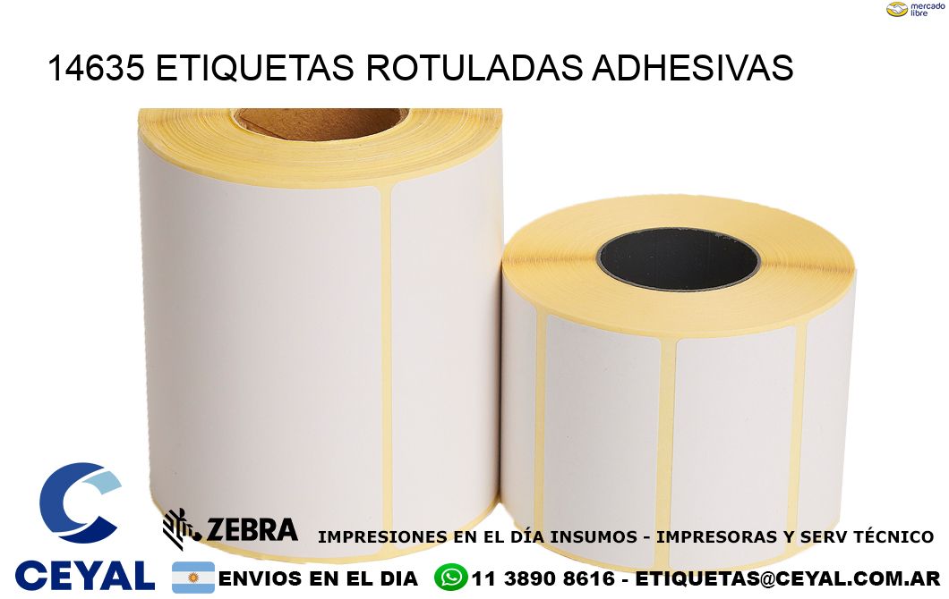 14635 etiquetas rotuladas adhesivas