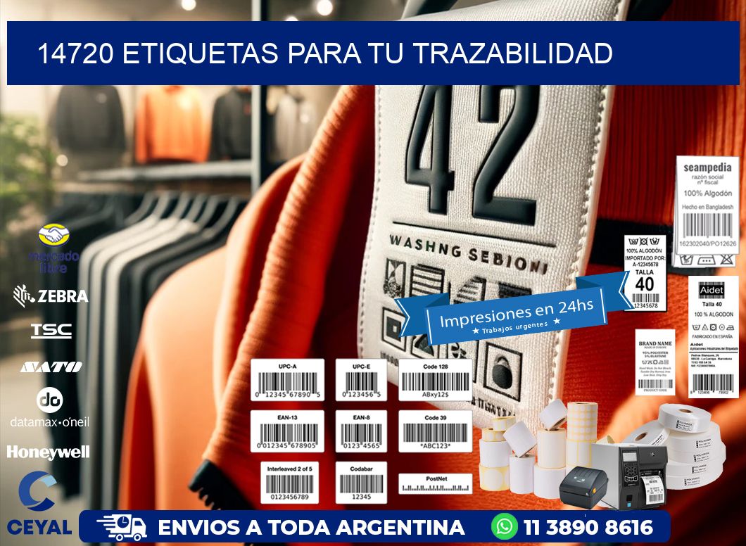 14720 etiquetas para tu trazabilidad