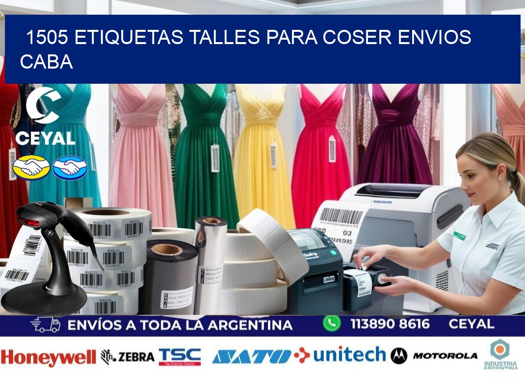 1505 ETIQUETAS TALLES PARA COSER ENVIOS CABA