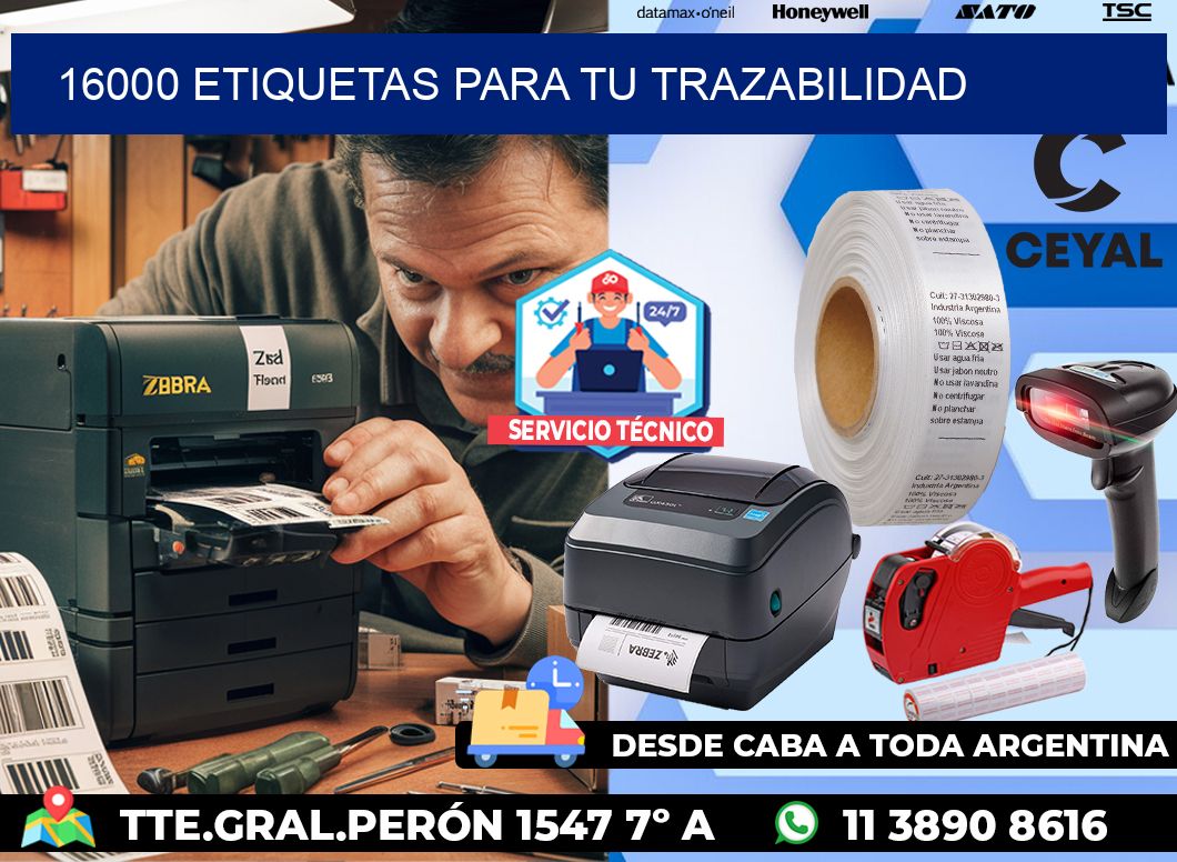 16000 etiquetas para tu trazabilidad