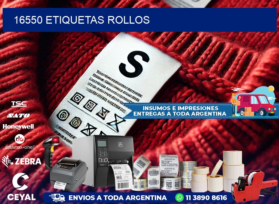 16550 etiquetas rollos