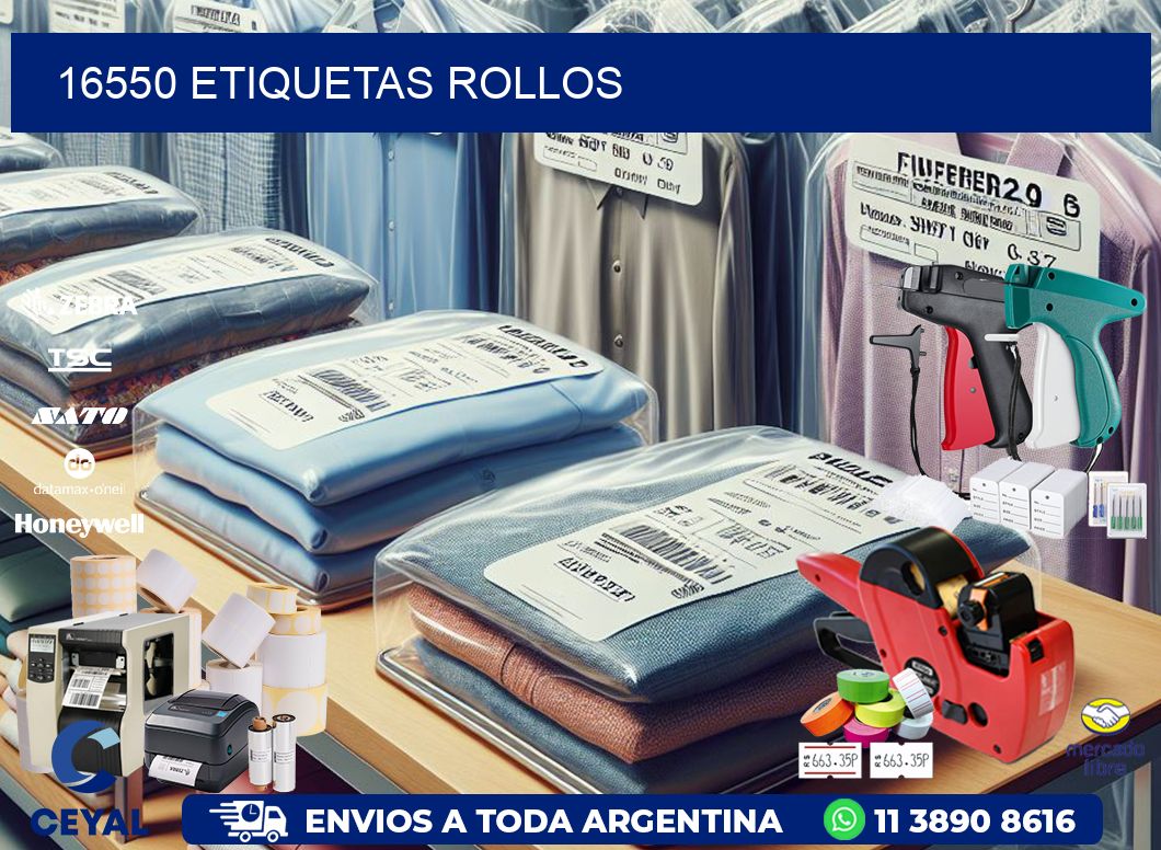 16550 etiquetas rollos