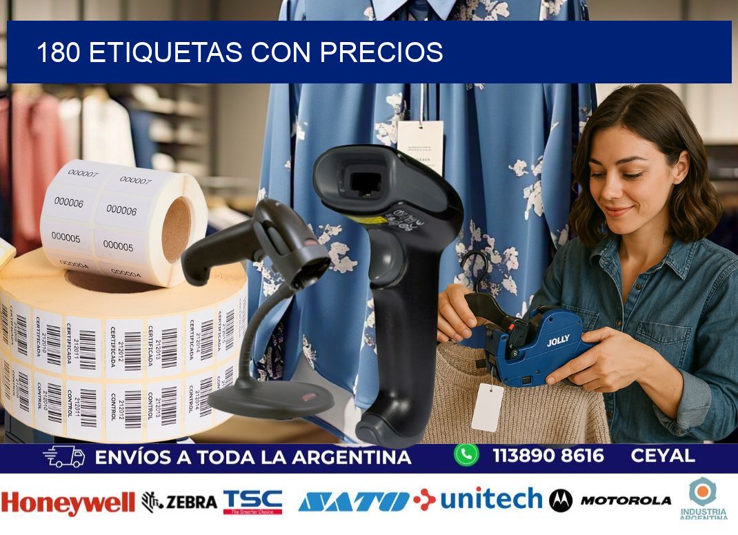 180 etiquetas con precios