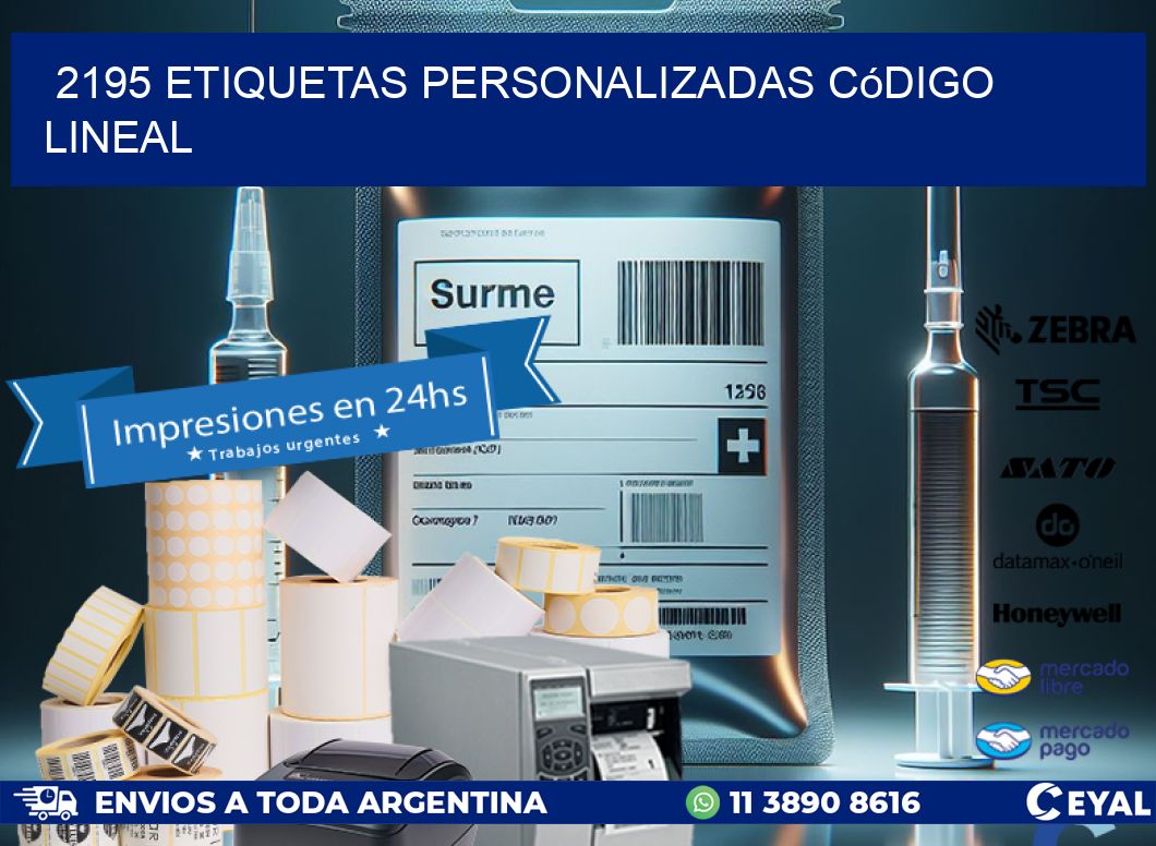 2195 Etiquetas personalizadas código lineal