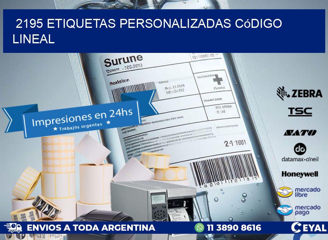 2195 Etiquetas personalizadas código lineal