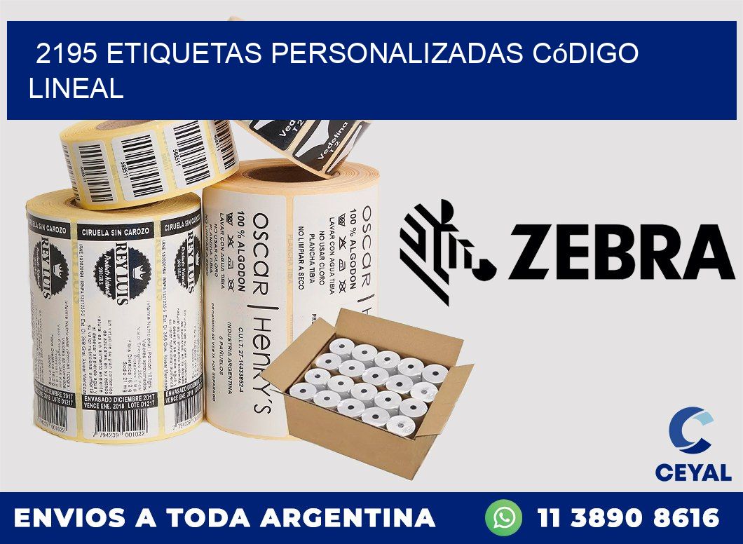 2195 Etiquetas personalizadas código lineal