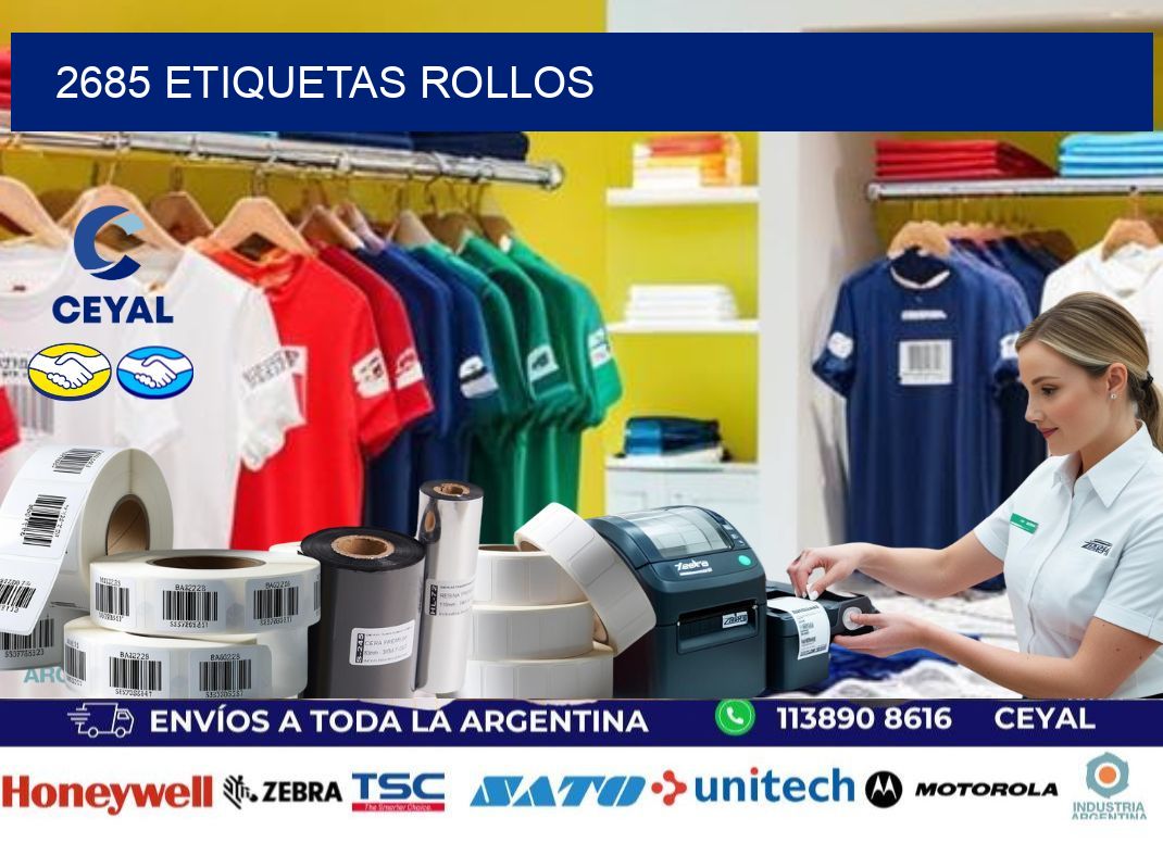 2685 etiquetas rollos