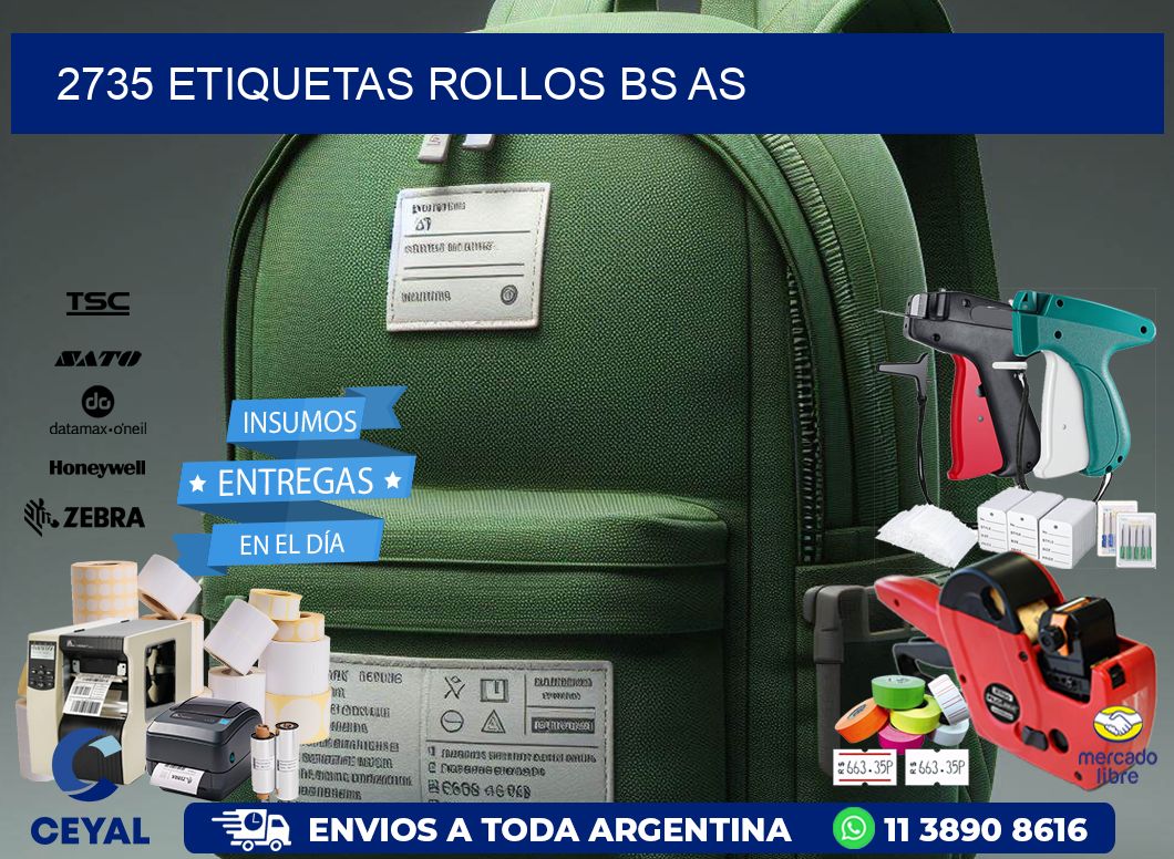2735 etiquetas rollos BS AS