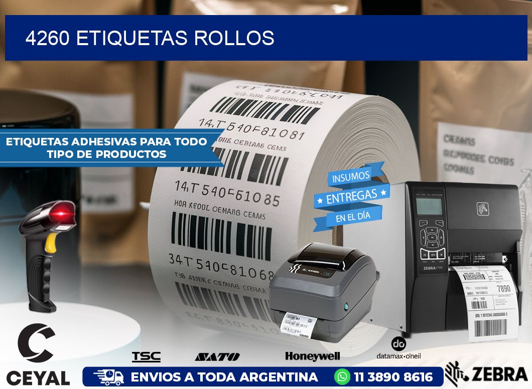4260 etiquetas rollos