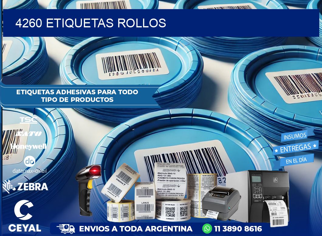4260 etiquetas rollos