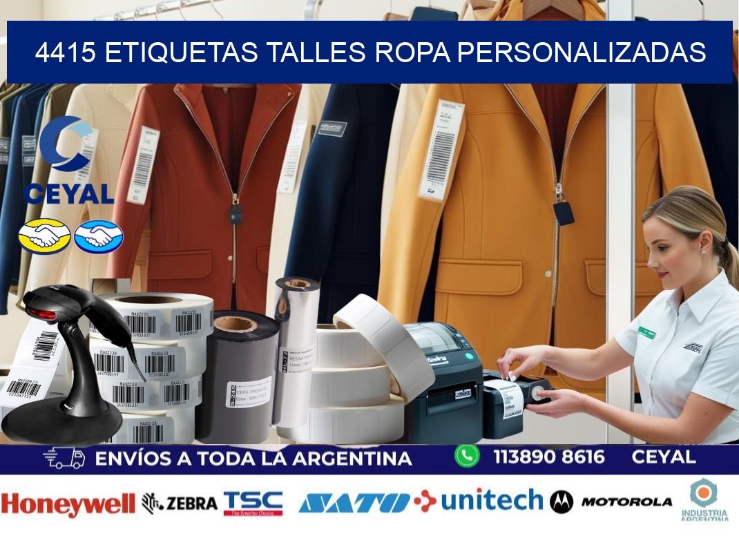 4415 ETIQUETAS TALLES ROPA PERSONALIZADAS