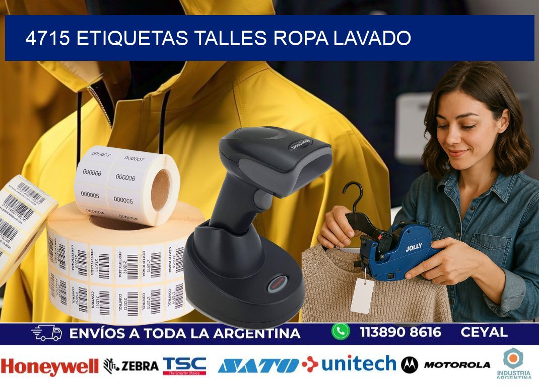 4715 ETIQUETAS TALLES ROPA LAVADO