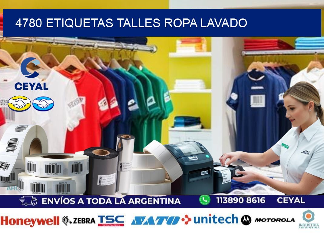 4780 ETIQUETAS TALLES ROPA LAVADO
