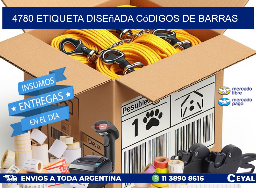 4780 etiqueta diseñada códigos de barras