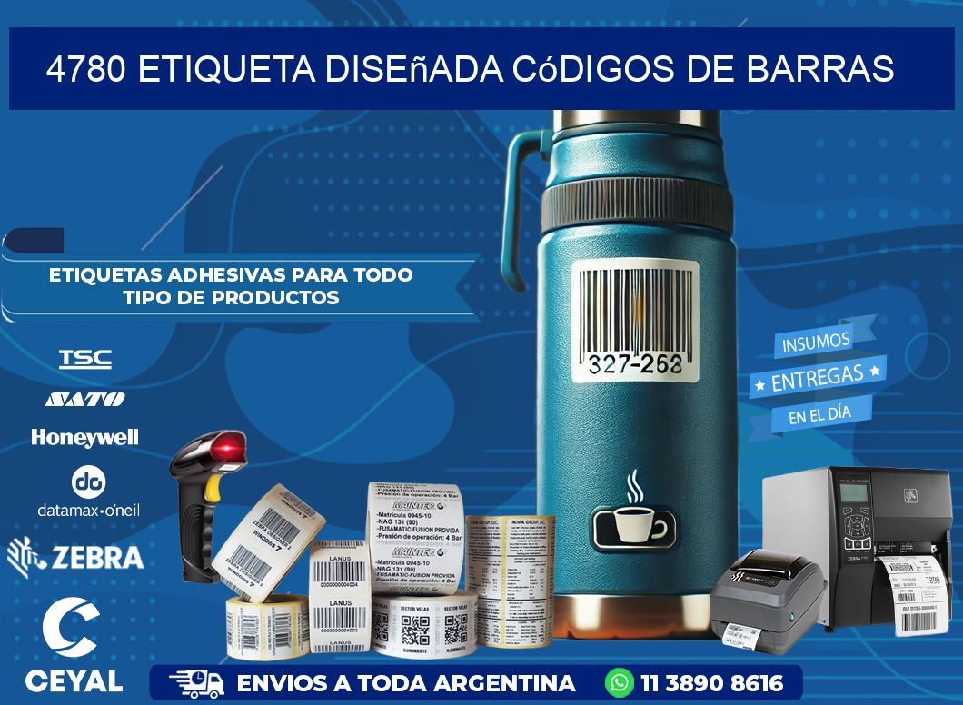 4780 etiqueta diseñada códigos de barras