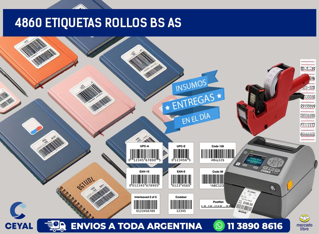 4860 etiquetas rollos BS AS