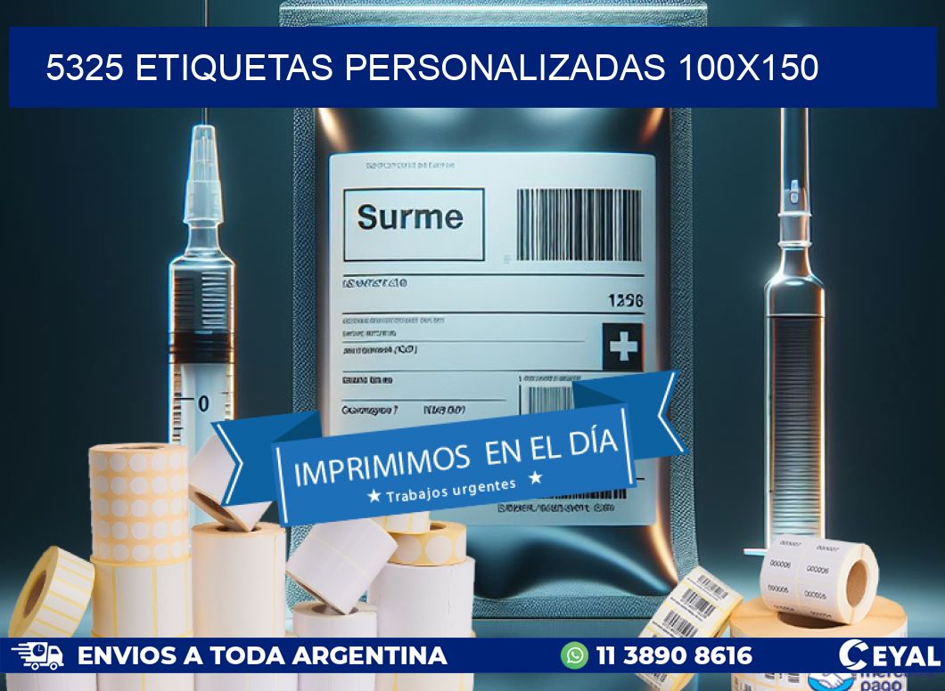 5325 Etiquetas personalizadas 100x150