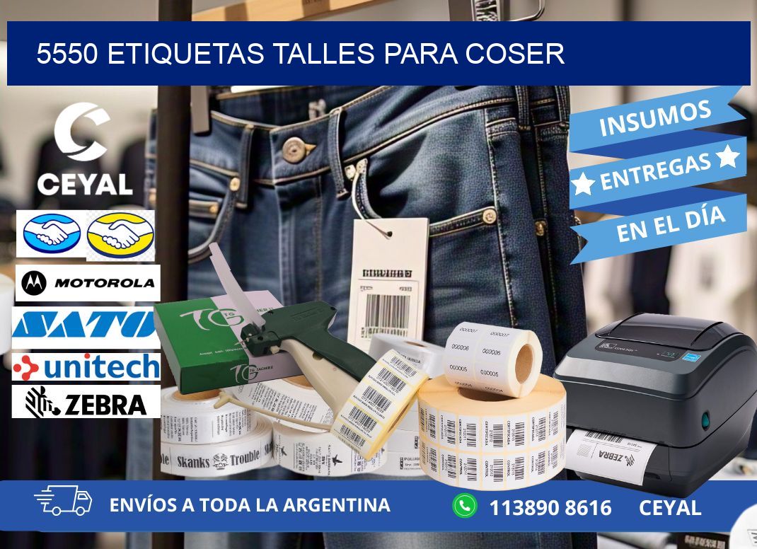 5550 ETIQUETAS TALLES PARA COSER