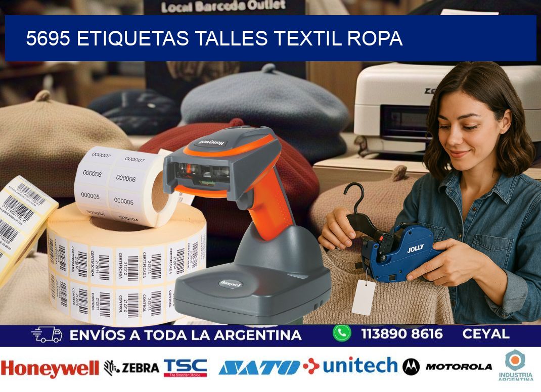5695 ETIQUETAS TALLES TEXTIL ROPA