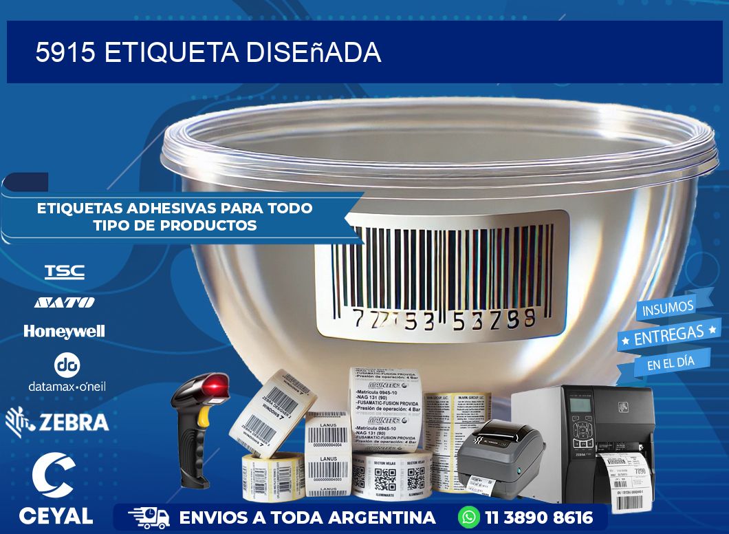 5915 etiqueta diseñada