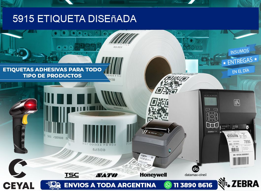5915 etiqueta diseñada