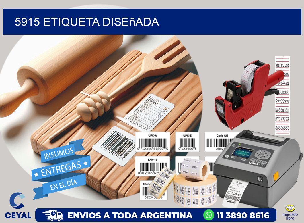 5915 etiqueta diseñada
