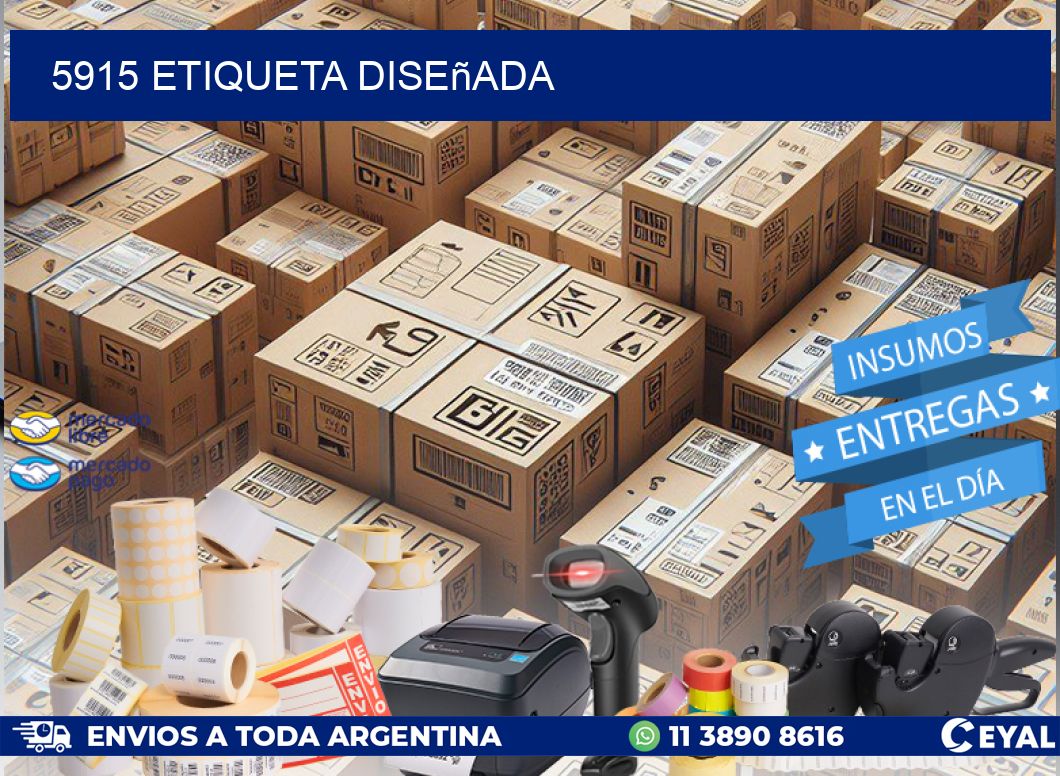 5915 etiqueta diseñada